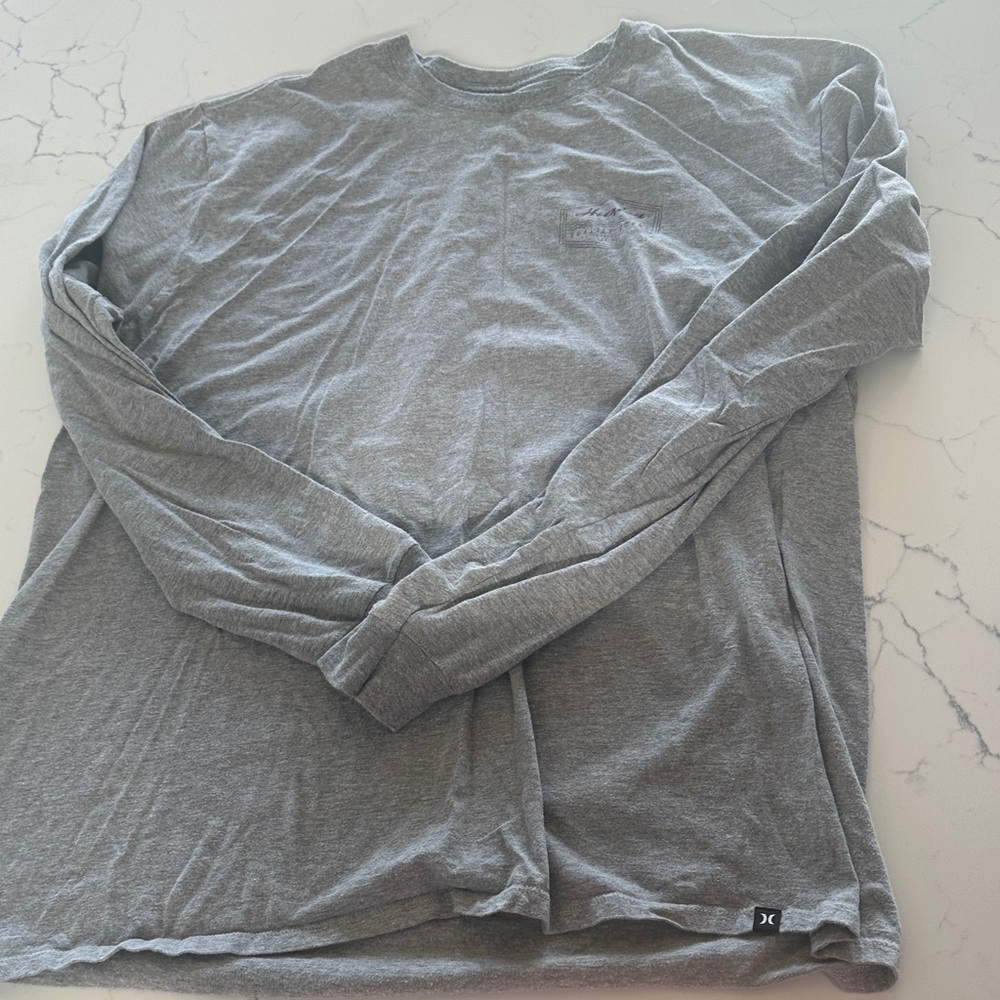Hurley Men's Heather Gray Long Sleeve Tee